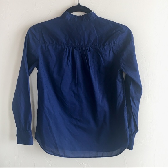 JCrew Ruffle 1/4 Button Front Top - Picture 3 of 4